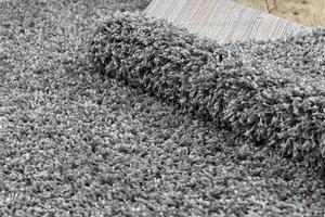 Makro Abra Kusový koberec jednobarevný SOFFI shaggy 5cm šedý Rozměr: 80x300 cm