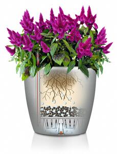 Samozavlažovací květináč Classico Color, průměr 14 cm, bílá