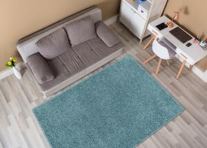 Makro Abra Kusový koberec jednobarevný SOFFI shaggy 5cm modrý Rozměr: 120x170 cm