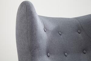 Křeslo ušák DON antracitové plochá tkanina Nábytek | Obývací pokoj | Křesla | Křesla ušák