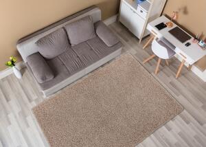 Makro Abra Kusový koberec jednobarevný SOFFI shaggy 5cm béžový Rozměr: 60x250 cm
