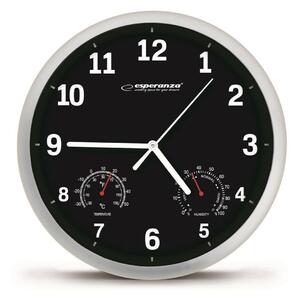 Nástěnné hodiny Esperanza EHC016K Černý Sklo Plastické 25 cm