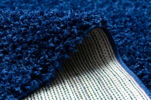 Makro Abra Kusový koberec jednobarevný SOFFI shaggy 5cm tmavě modrý Rozměr: 60x250 cm