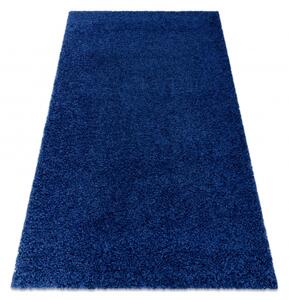 Makro Abra Kusový koberec jednobarevný SOFFI shaggy 5cm tmavě modrý Rozměr: 80x300 cm