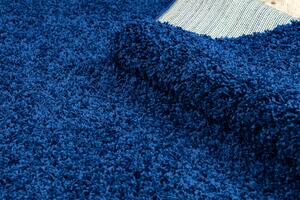 Makro Abra Kusový koberec jednobarevný SOFFI shaggy 5cm tmavě modrý Rozměr: 200x290 cm