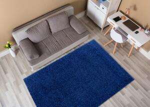 Makro Abra Kusový koberec jednobarevný SOFFI shaggy 5cm tmavě modrý Rozměr: 200x290 cm