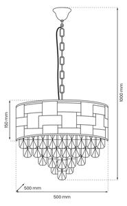 Lustr na řetězu LUXURIA 9xE14/40W/230V zlatá