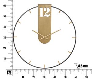 Nástěnné hodiny Mauro Ferretti Ria, 60x4,5x60 cm, černá/zlatá