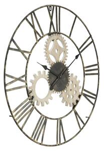 Tmavé kovové nástěnné hodiny Mauro Ferretti Ternana, 70 cm