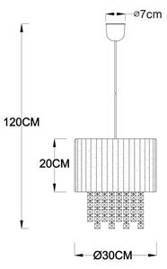 GLOBO 15098 - Závěsné svítidlo PYRA 1xE27/60W/230V