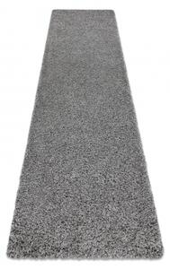 Makro Abra Koberec Běhoun jednobarevný SOFFI shaggy 5cm šedý Rozměr: 60x100 cm