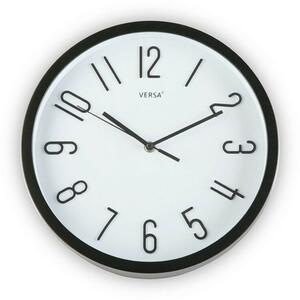 Nástěnné hodiny Versa Černý Plastické Fusion 4,6 x 30 x 30 cm (Ø 30 cm)