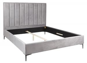 Postel COSMOPOLIT 160x200 CM stříbrnošedá samet Nábytek | Ložnice | Postele | Všechny postele pro dospělé