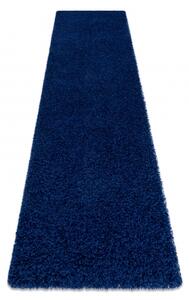 Makro Abra Koberec Běhoun jednobarevný SOFFI shaggy 5cm tmavě modrý Rozměr: 80x150 cm