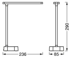 Ledvance - LED Stmívatelná dotyková stolní lampa PANAN LED/5,2W/5V 1200mAh
