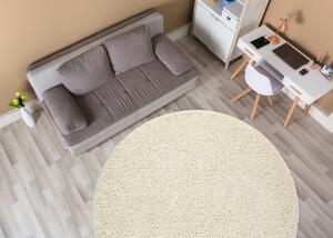 Makro Abra Kulatý koberec jednobarevný SOFFI shaggy 5cm krémový Rozměr: průměr 100 cm