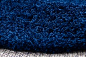 Makro Abra Kulatý koberec jednobarevný SOFFI shaggy 5cm tmavě modrý Rozměr: průměr 80 cm