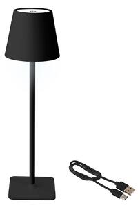 Stolní LED Lampa Lumineo 894376 Černý Kov 17 cm Nabíjecí