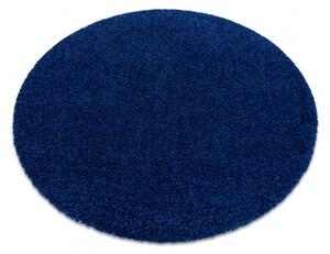 Makro Abra Kulatý koberec jednobarevný SOFFI shaggy 5cm tmavě modrý Rozměr: průměr 100 cm