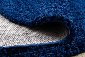 Makro Abra Kulatý koberec jednobarevný SOFFI shaggy 5cm tmavě modrý Rozměr: průměr 80 cm