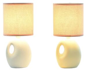 Stolní lampa Home ESPRIT Bílý Krém Dolomite 220 W 40 V 14 x 14 x 30 cm (2 kusů) (12 kusů)