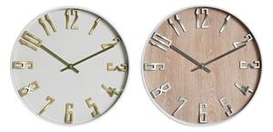 Nástěnné hodiny Home ESPRIT Bílý Zlatá Stříbřitý PVC 30 x 4 x 30 cm (2 kusů)