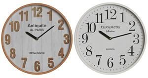 Nástěnné hodiny Home ESPRIT Bílý Sklo Dřevo MDF 32 x 4,5 x 32 cm (2 kusů)