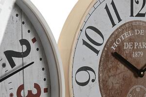 Nástěnné hodiny Home ESPRIT Bílý Sklo Dřevo MDF 40 x 4,5 x 40 cm (2 kusů)