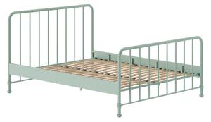 Olivově zelená kovová postel Vipack Bronxx 160 x 200 cm