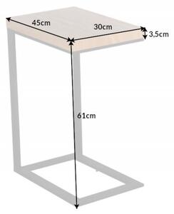 Notebook stolek LOFT 45 CM dubový vzhled Nábytek | Doplňkový nábytek | Odkládací stolky
