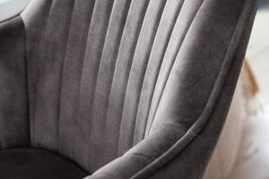 Jídelní židle LIVORNO tmavě šedá samet otočná Nábytek | Jídelní prostory | Jídelní židle | Všechny jídelní židle