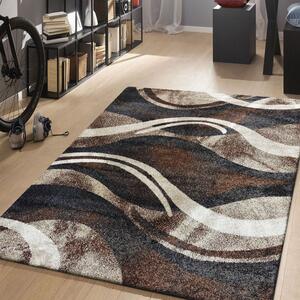 Makro Abra Kusový koberec moderní OTTO 01 hnědý Rozměr: 80x150 cm