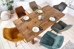 Jídelní židle LIVORNO šampaňská samet otočná Nábytek | Jídelní prostory | Jídelní židle | Všechny jídelní židle