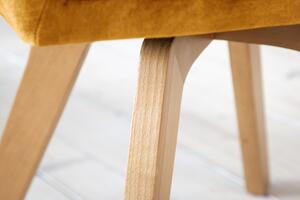 Jídelní židle LIVORNO tmavě žlutá samet otočná Nábytek | Jídelní prostory | Jídelní židle | Všechny jídelní židle