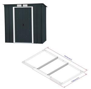 Pent Roof Eco Zahradní domek 2,5 m² + podlahové profily, antracit DURAMAX 50023