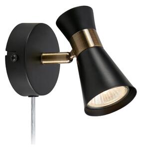 Markslöjd 108625 - Nástěnné bodové svítidlo FOLIE 1xGU10/7W/230V černá/mosaz