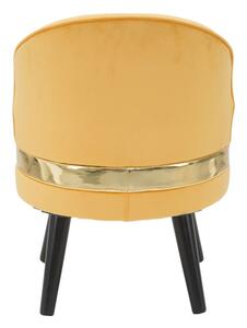 Oranžová sametová mini stolička Mauro Ferretti Faria 45x62 cm