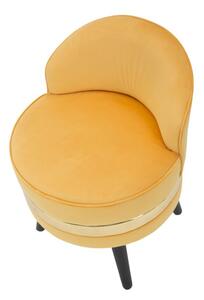 Oranžová sametová mini stolička Mauro Ferretti Faria 45x62 cm