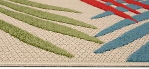Makro Abra Kusový sisalový koberec PATIO FP39A Listy palmy vícebarevný Rozměr: 80x150 cm