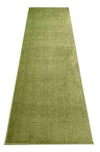 Kobercový ráj Běhoun jednobarevný MONO 6365A zelený Šíře: 80 cm