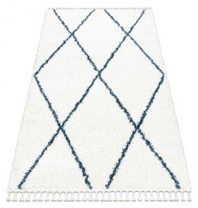 Makro Abra Kusový koberec Shaggy UNION 3683 krémový modrý Rozměr: 200x290 cm