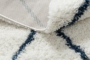 Makro Abra Kusový koberec Shaggy UNION 3683 krémový modrý Rozměr: 120x170 cm