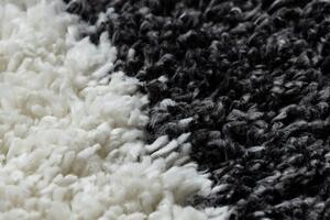 Makro Abra Kusový koberec Shaggy UNION 4079 Pruhy šedý krémový Rozměr: 120x170 cm