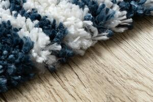 Makro Abra Kusový koberec Shaggy UNION 4080 Proužky modrý krémový Rozměr: 140x190 cm