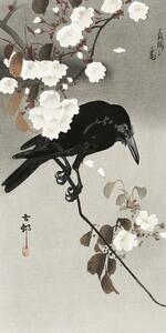 Umělecký tisk Crow And Cherry Blossom, Ohara Koson, (20 x 40 cm)