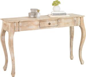 KONZOLOVÝ STOLEK, mangové dřevo, bílá, 130/40/80 cm Ambia Home - Konzolové stolky