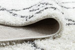 Makro Abra Kusový koberec Shaggy UNION 3374 krémový šedý Rozměr: 80x150 cm