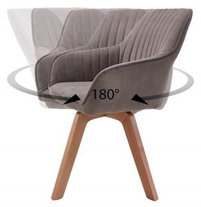 Jídelní židle LIVORNO vintage taupe mikrovlákno otočná Nábytek | Jídelní prostory | Jídelní židle | Všechny jídelní židle