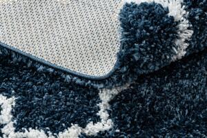Makro Abra Kusový koberec Shaggy UNION 3488 modrý krémový Rozměr: 120x170 cm