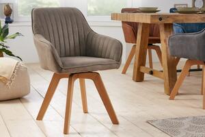 Jídelní židle LIVORNO vintage taupe mikrovlákno otočná Nábytek | Jídelní prostory | Jídelní židle | Všechny jídelní židle